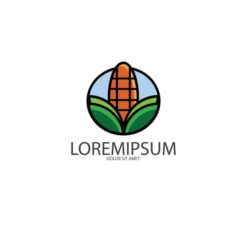 corn farm logo vector