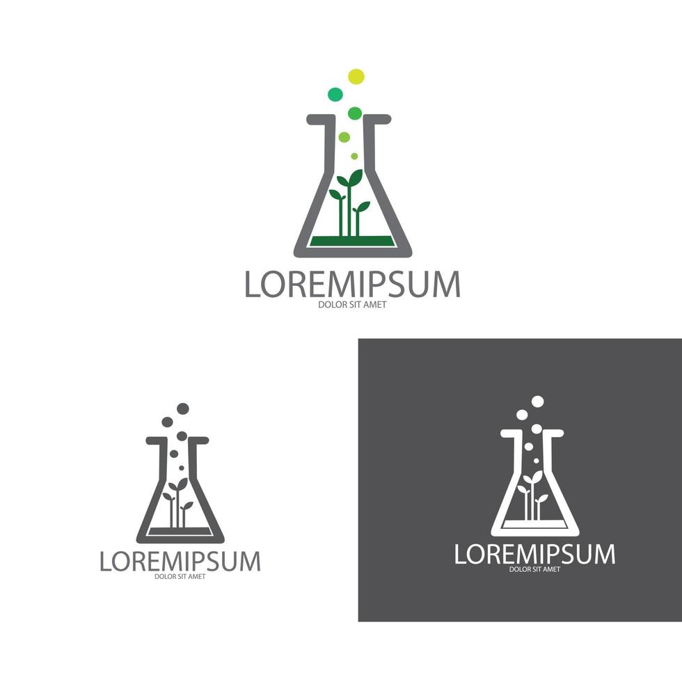 vector de logotipo de laboratorio verde