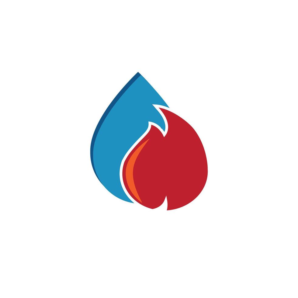 Water fire logo vector