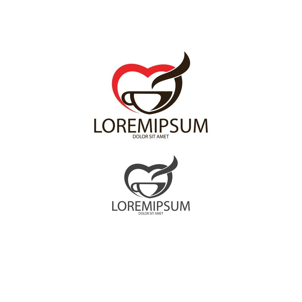 Cooffee love logo vector