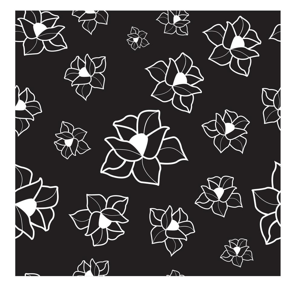 Seamless pattern flower vector