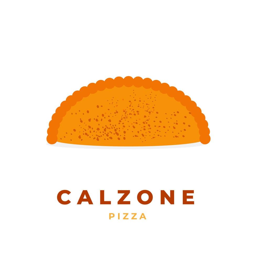 Simple pizza calzone illustration logo vector