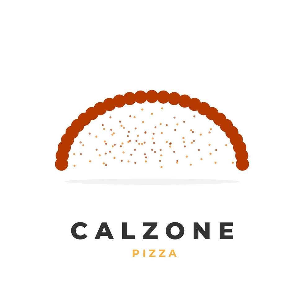 Abstract calzone pizza illustration logo vector