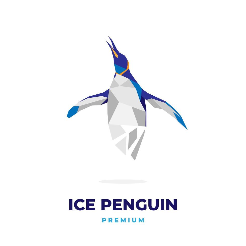 Abstract geometric penguin vector illustration logo