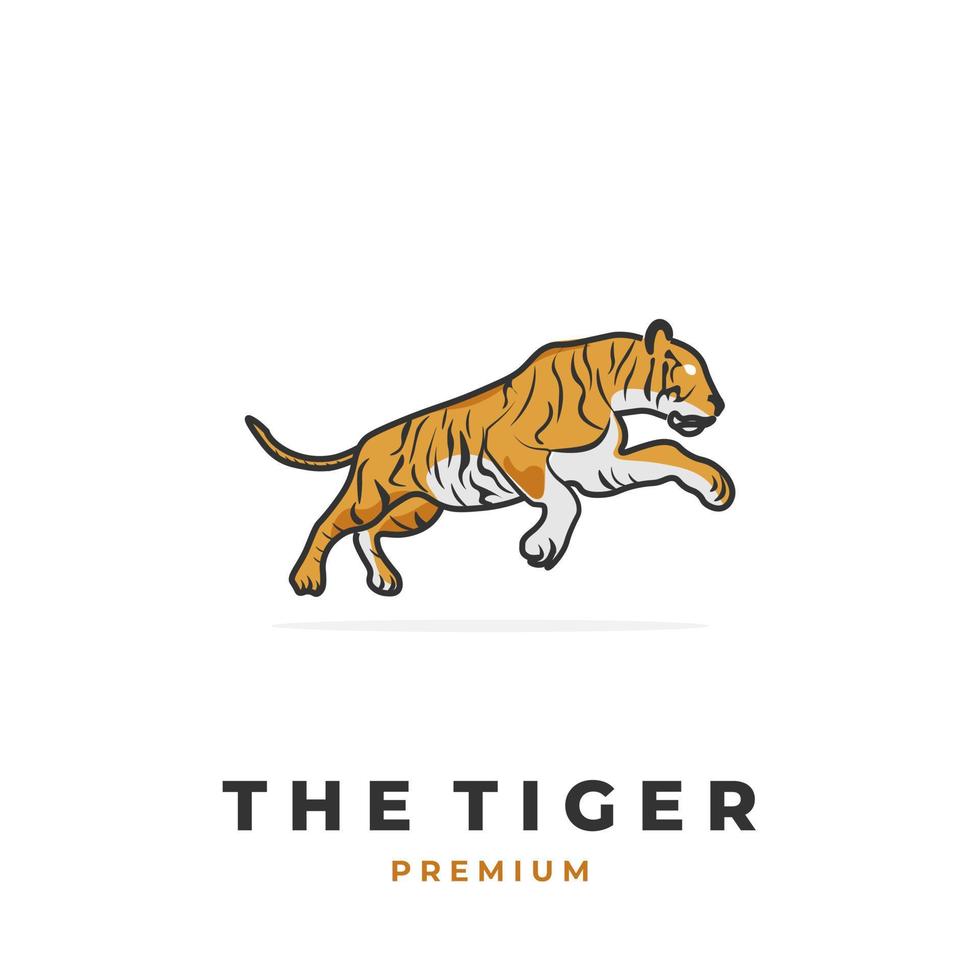logotipo de ilustración de vector de tigre simple