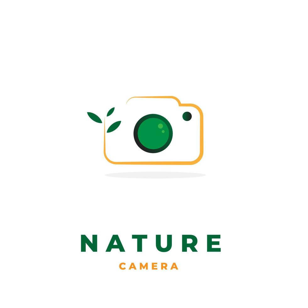 el logo de la cámara que a menudo toma fotografías en la naturaleza vector