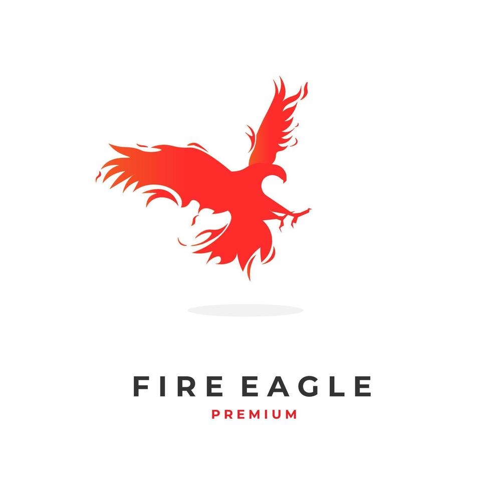 logotipo de ilustración de vector de águila de fuego