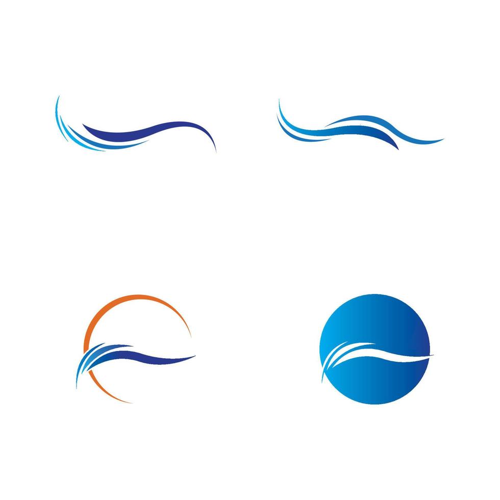 logo de onda de agua vector