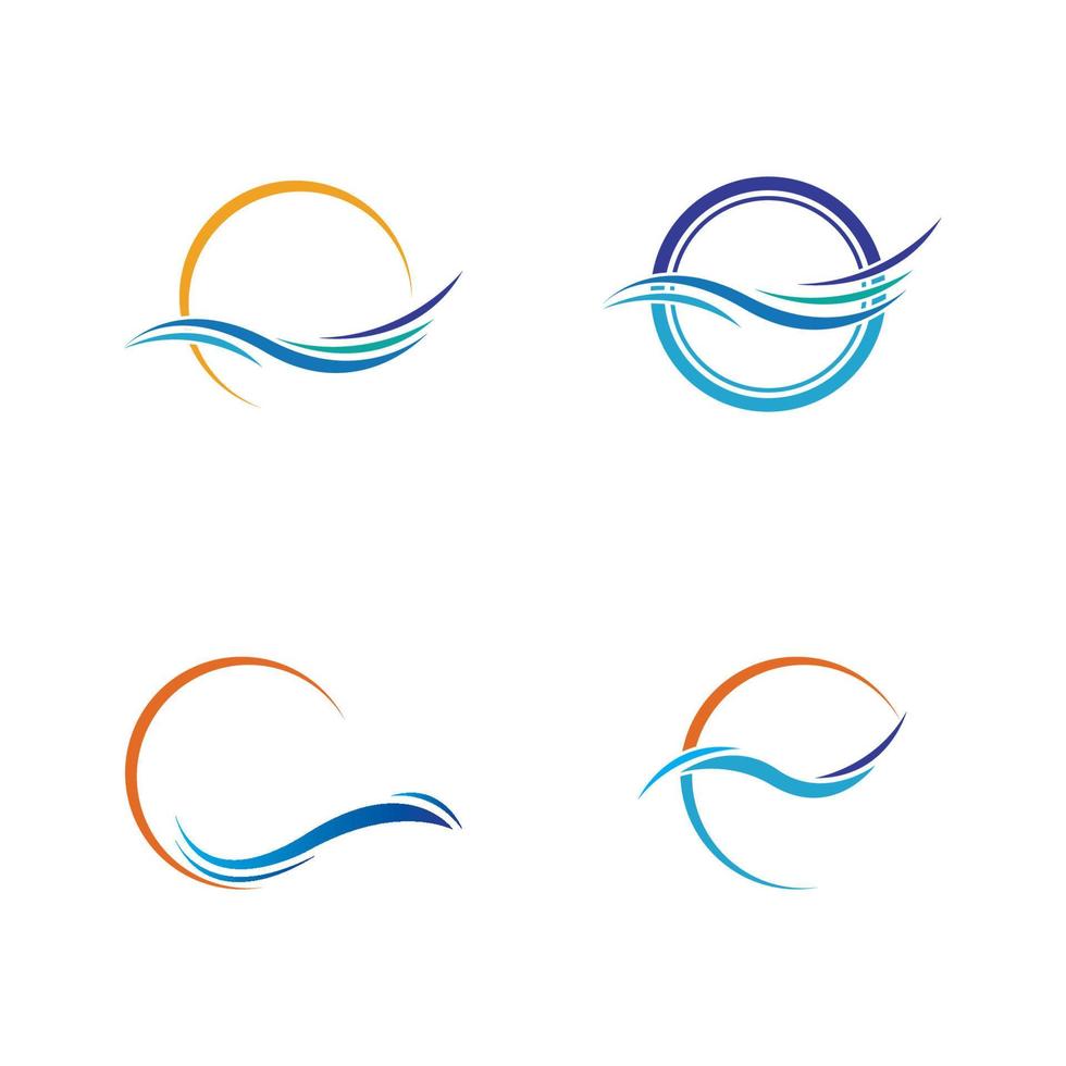 water wave logo vector