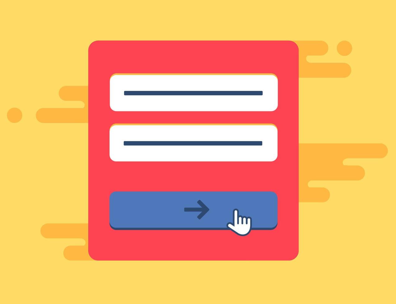 Web Template of Computer Login Form vector