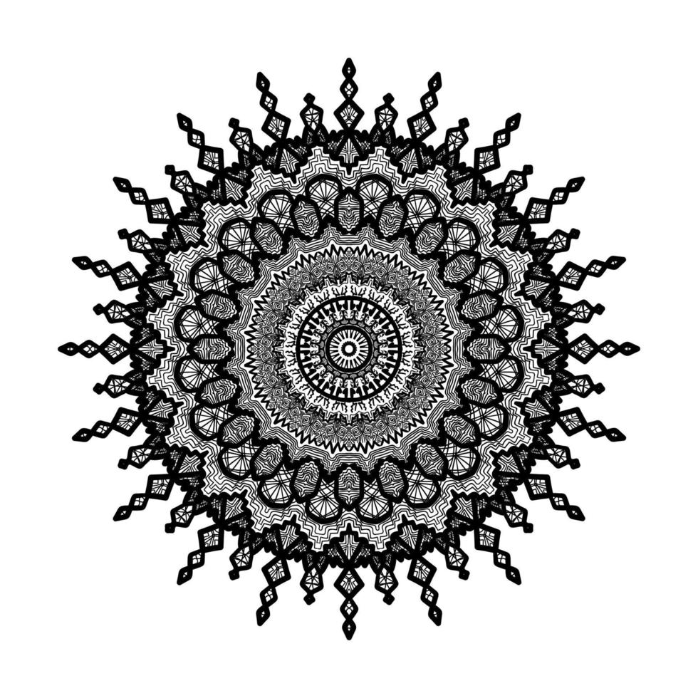 plantilla de línea de mandala vector