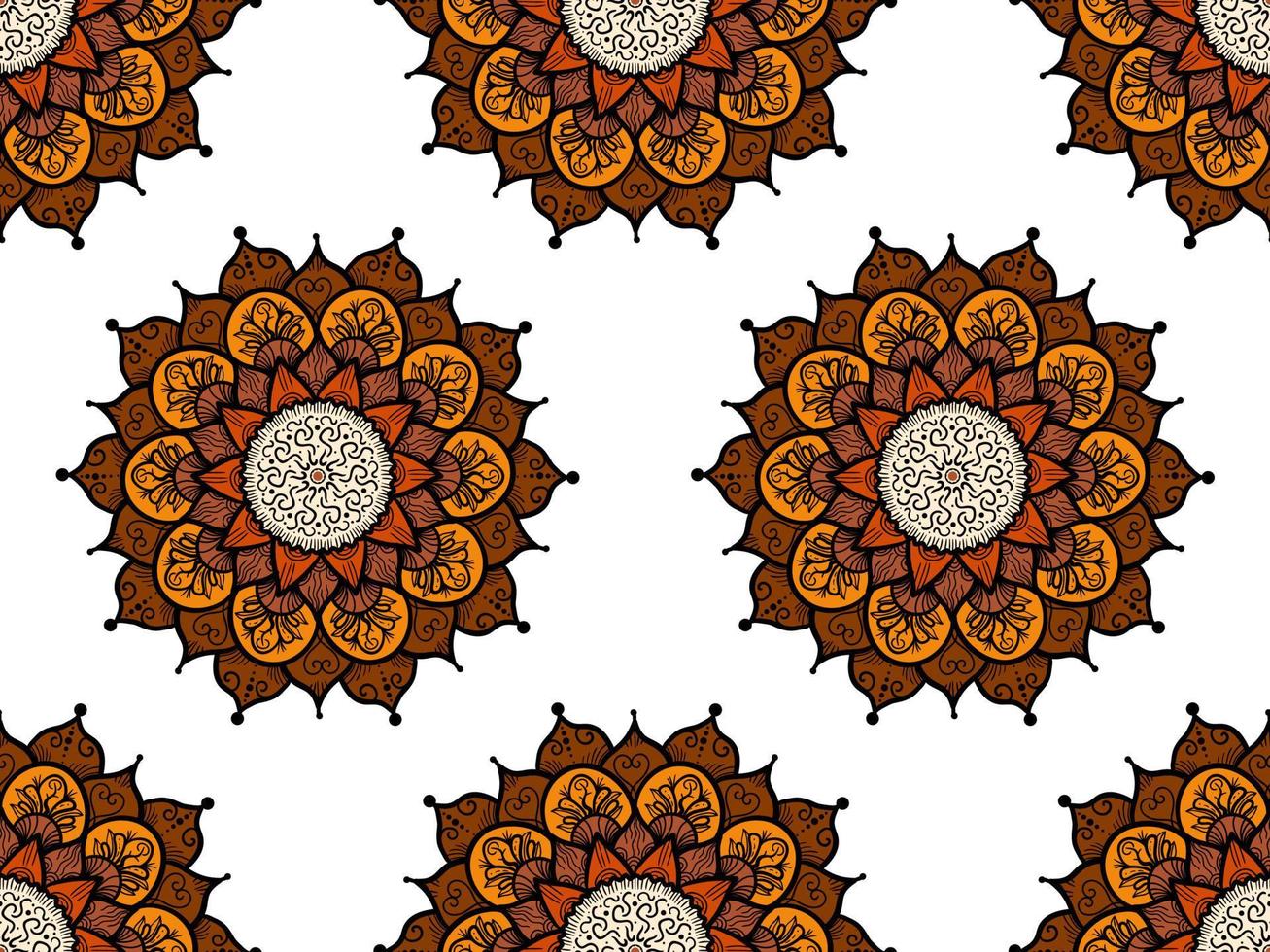 Mandala Seamless Pattern vector