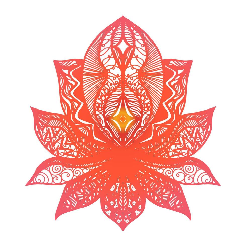 Flower Lotus Tattoo vector