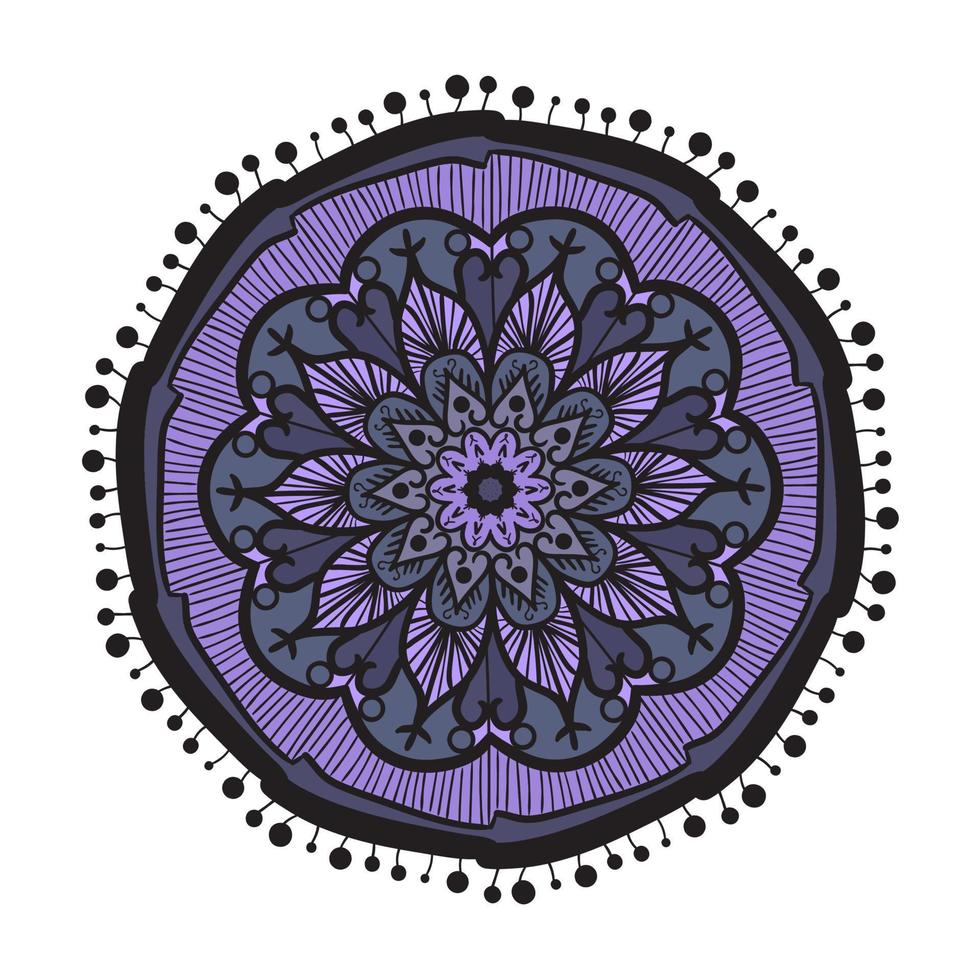 Mandala Line Template vector