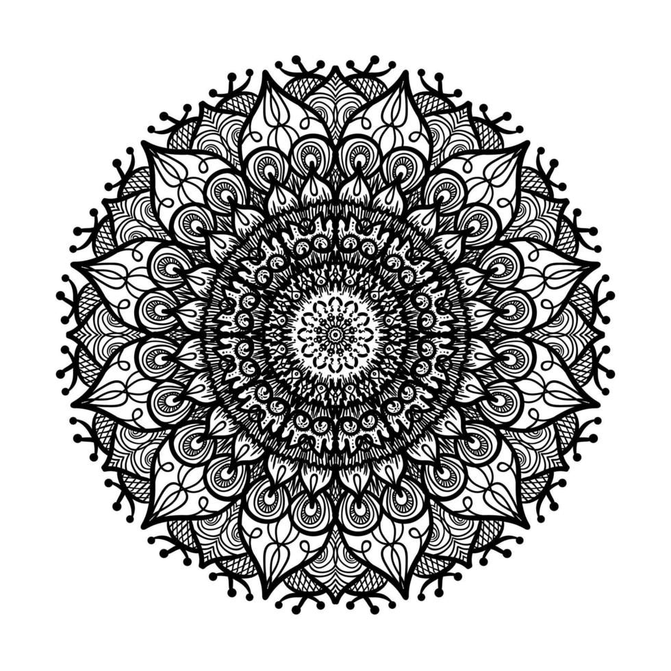Mandala Line Template vector