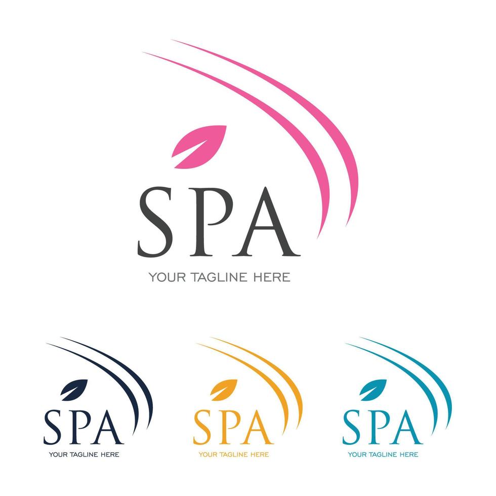 logotipo de belleza spa vector