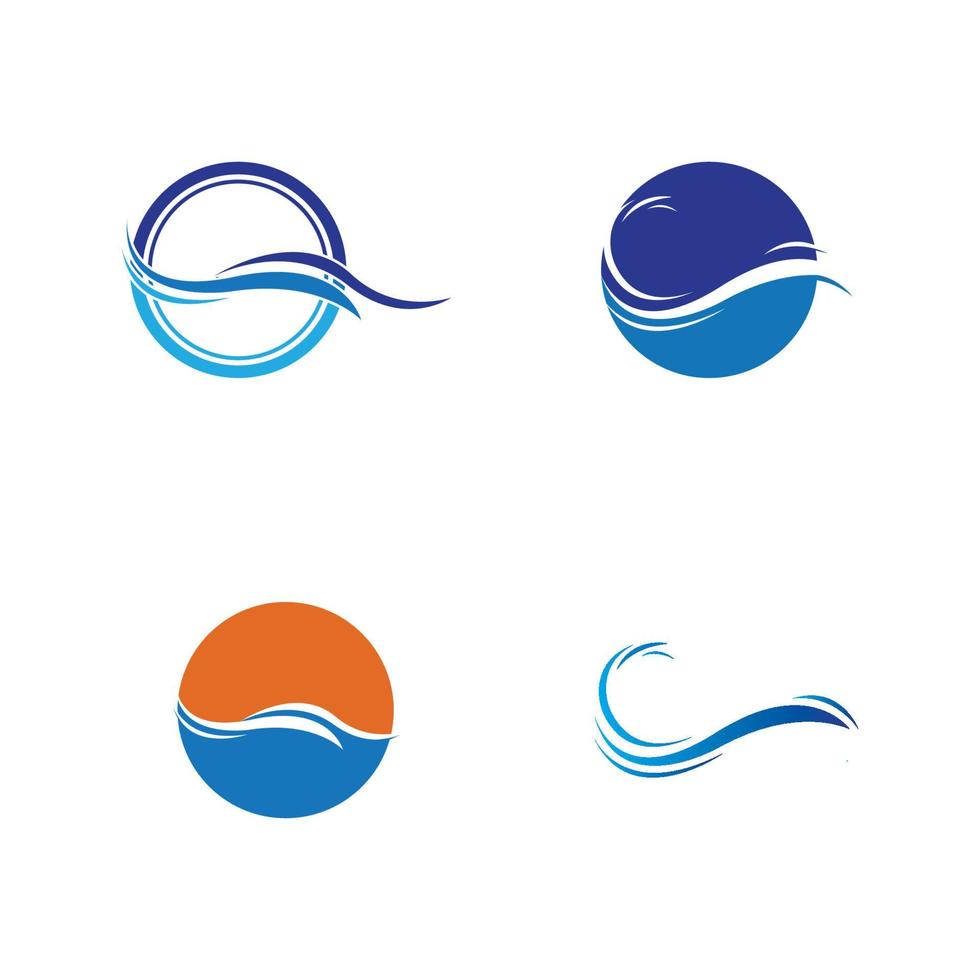 logo de onda de agua vector