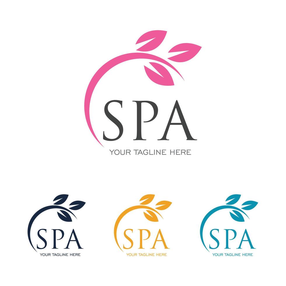 logotipo de belleza spa vector