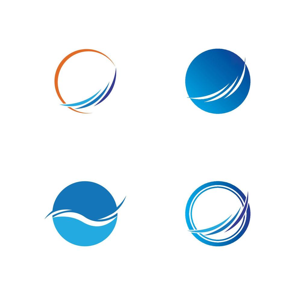 logo de onda de agua vector