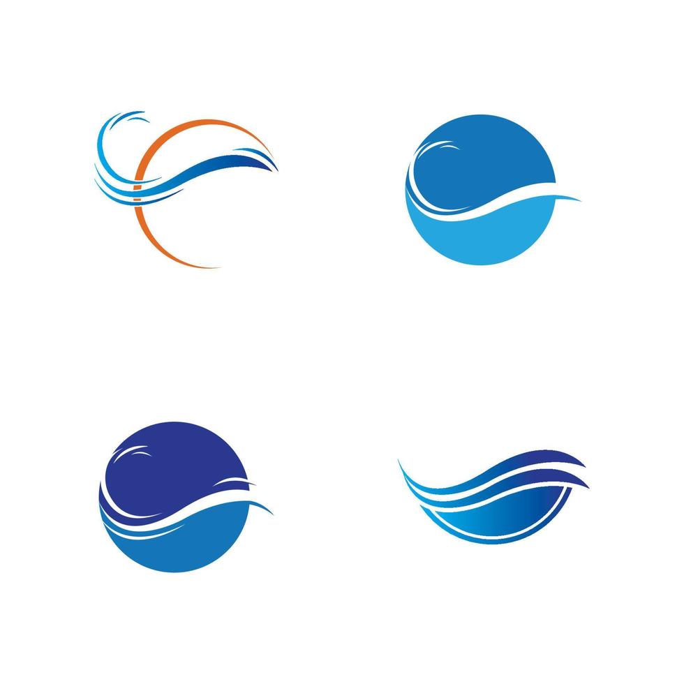 logo de onda de agua vector