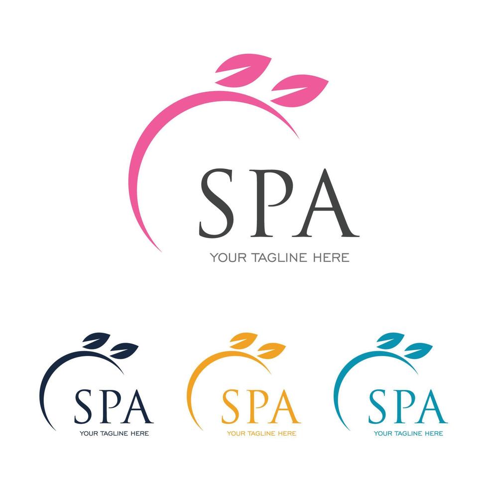 logotipo de belleza spa vector