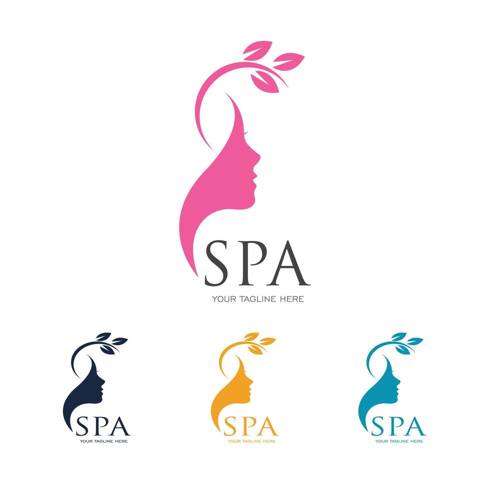 logotipo de belleza spa vector