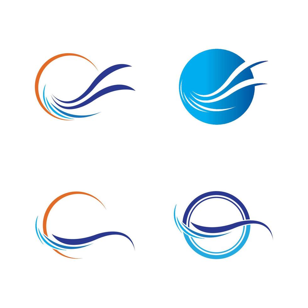 logo de onda de agua vector