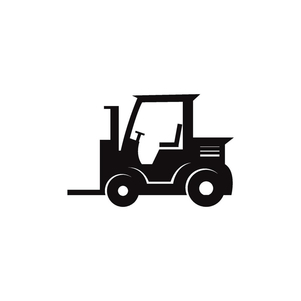 black forklift logo vector