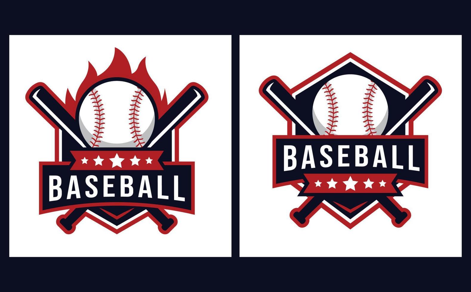 plantilla de logotipo de béisbol con estilo de emblema. adecuado para emblemas de clubes deportivos, competiciones, campeonatos, torneos, diseños de camisetas, etc. vector