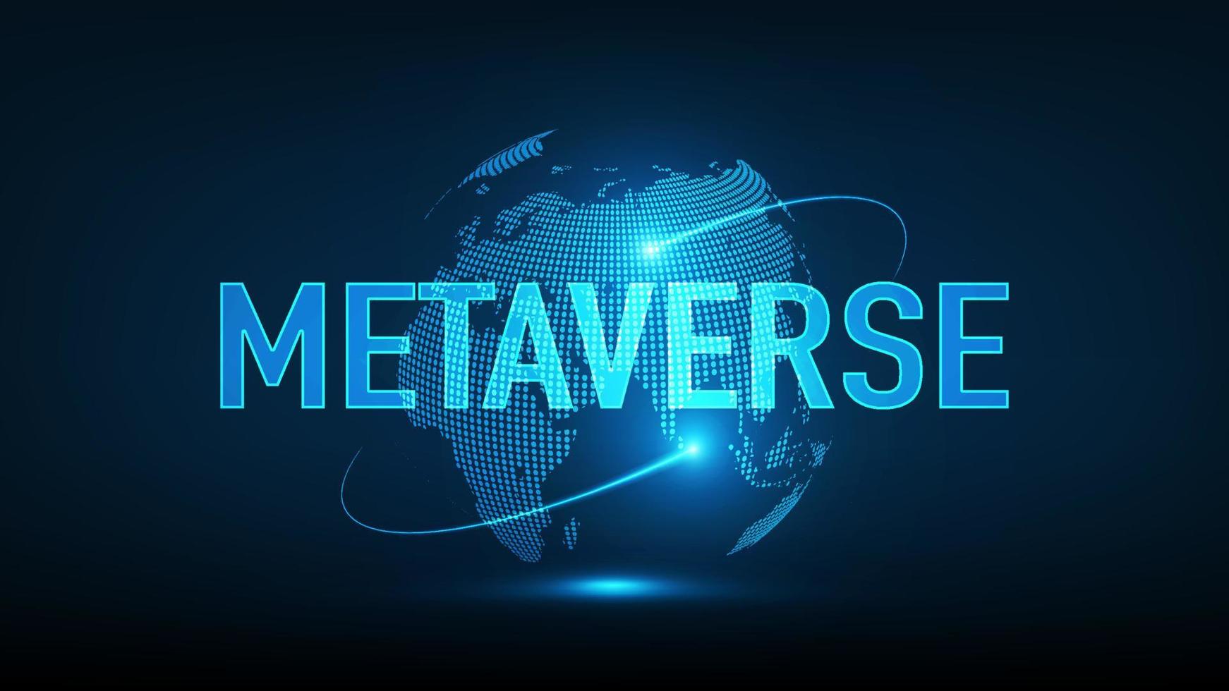 Metaverse digital world smart futuristic interface technology background, Vector Illustration