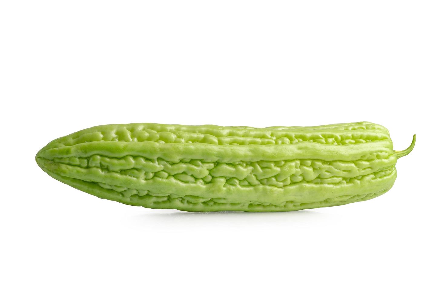 Momordica charantia isolated on white background with clipping path, Bitter melon, Chinese gourd. photo