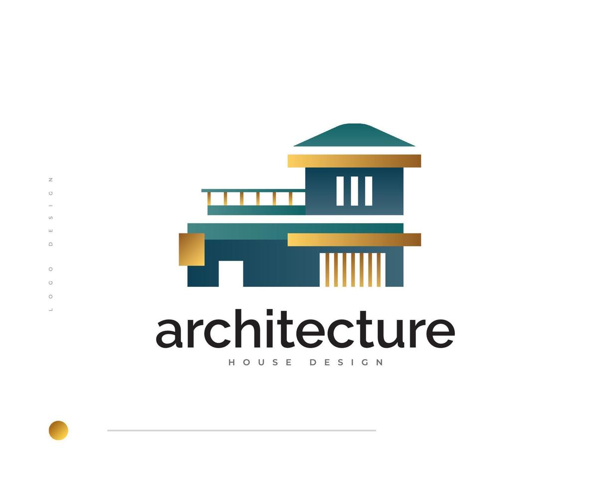 elegante diseño de logotipo inmobiliario moderno y minimalista. diseño de logotipo de casa de lujo para identidad de marca comercial de arquitectura o construcción vector