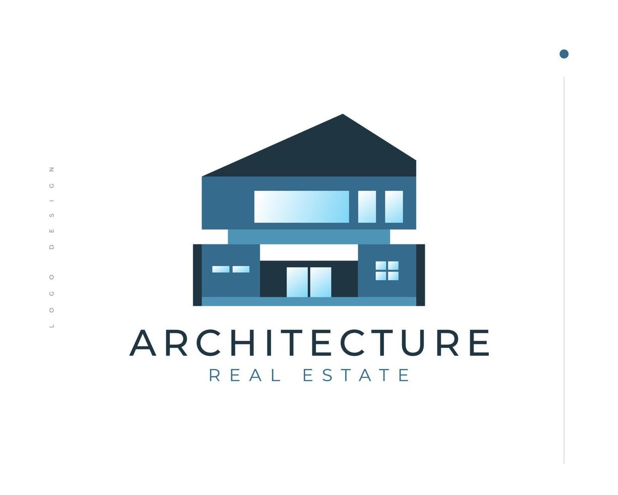Modern and Futuristic House Logo Design for Real Estate Business Brand. Abstract Building Architecture Logo vector