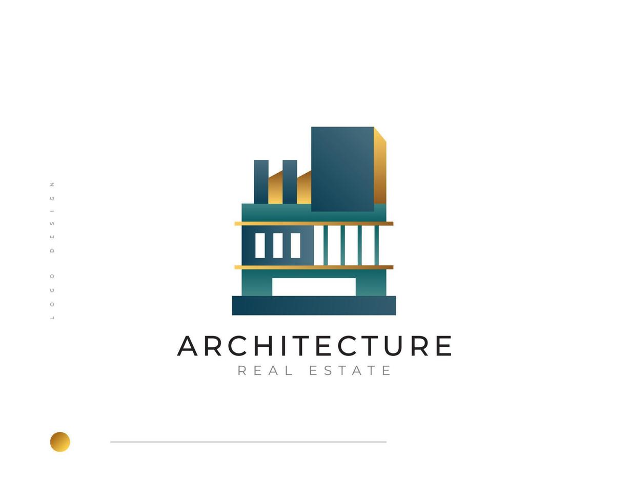 Elegant Modern and Minimalist Real Estate Logo Design. Luxury House Logo Design for Architecture or Construction Business Brand Identity vector