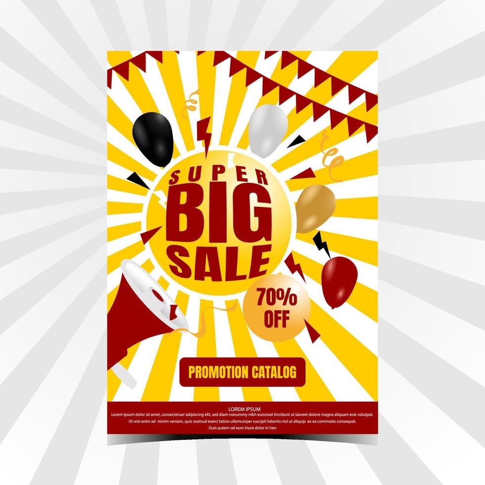 Flayer with big sale theme Illustration vector