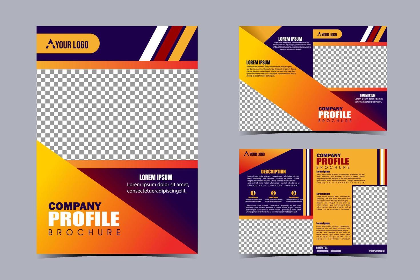 brochure design templates. presentations, magazines, booklets. ready to edit A4 format vector