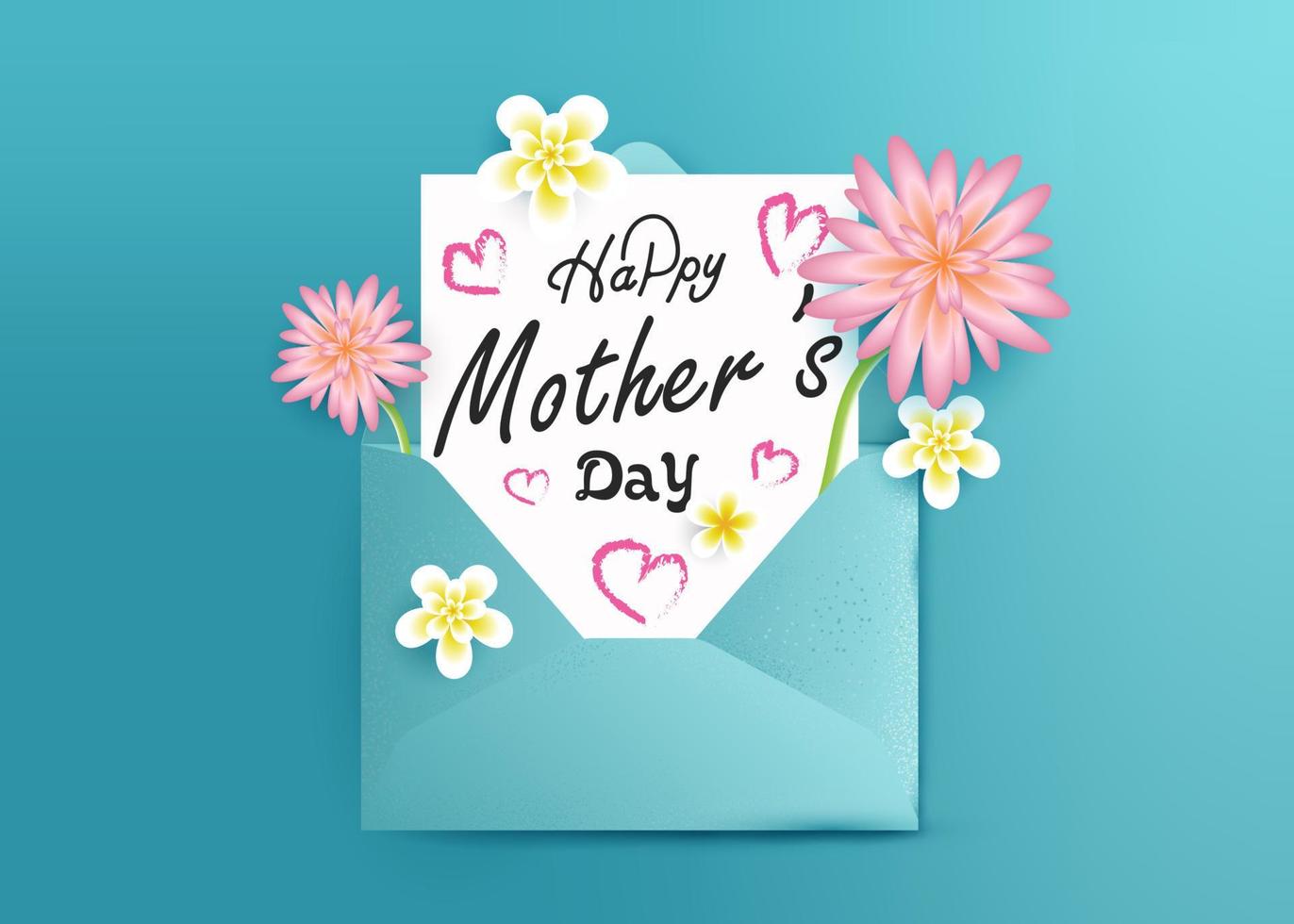 Happy Mother's Day 3D greeting card in envelope, Mothers day ...