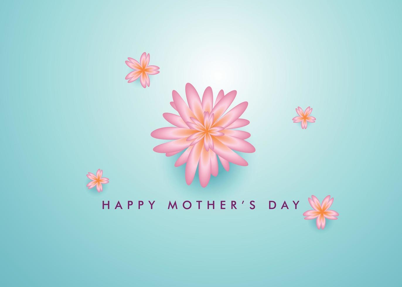 Happy Mother's Day realistic flower poster vector banner, mothers day greeting wallpaper background design