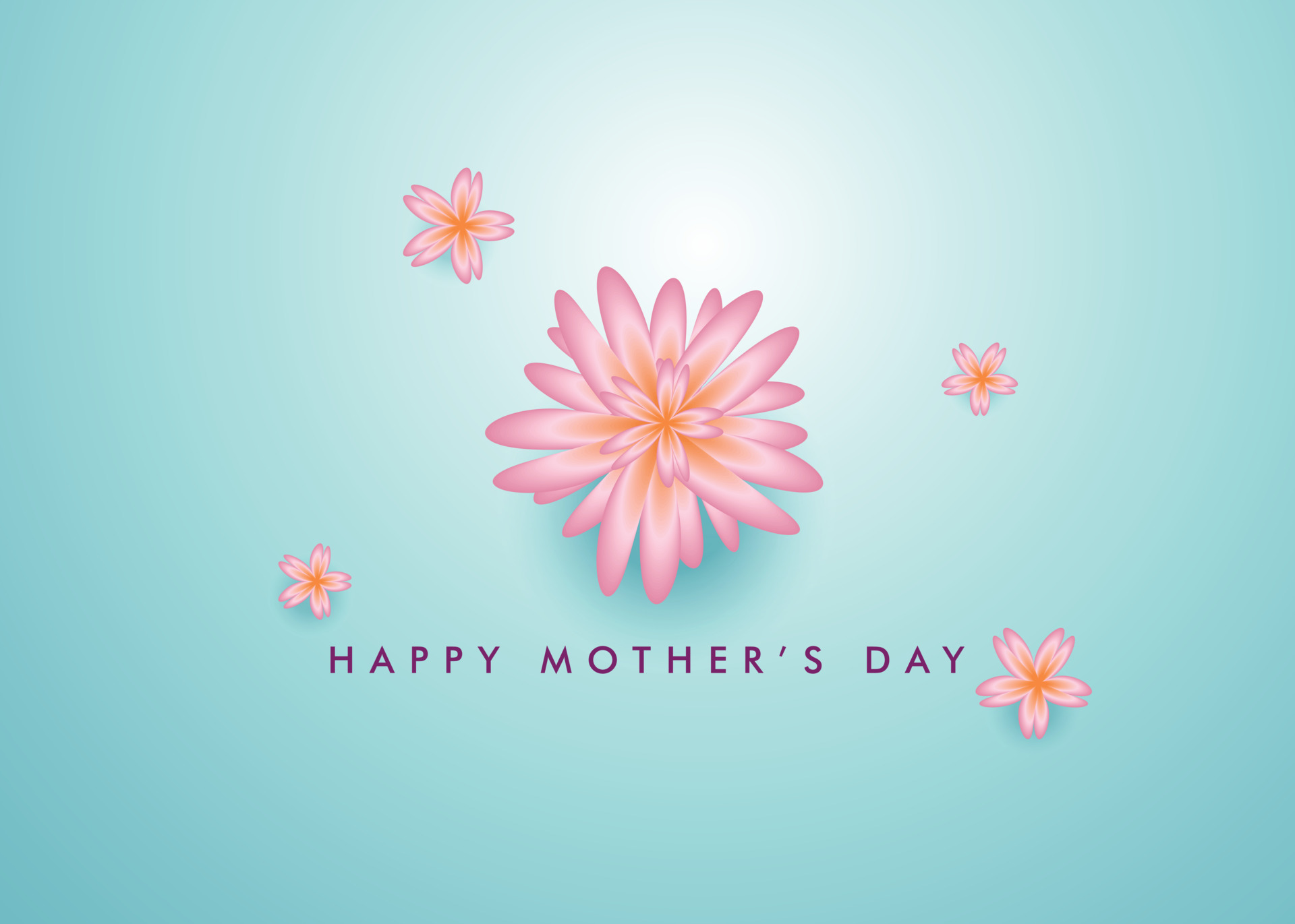 Happy Mother’s Day realistic flower poster vector banner, mothers day