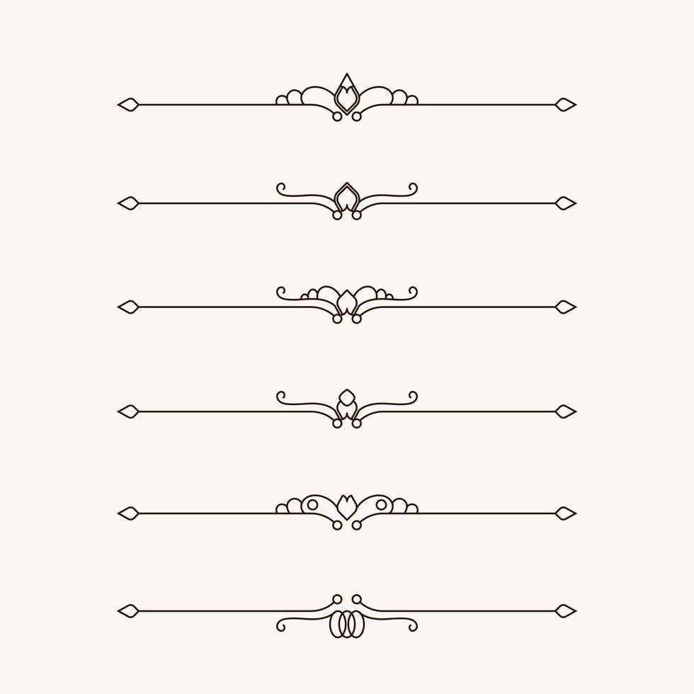 Set of vintage borders isolated on a plain. - Vector. vector