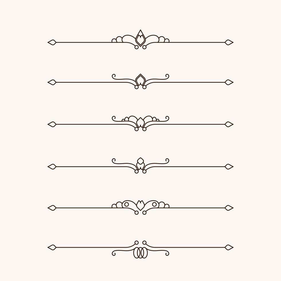 Set of vintage borders isolated on a plain. - Vector. vector