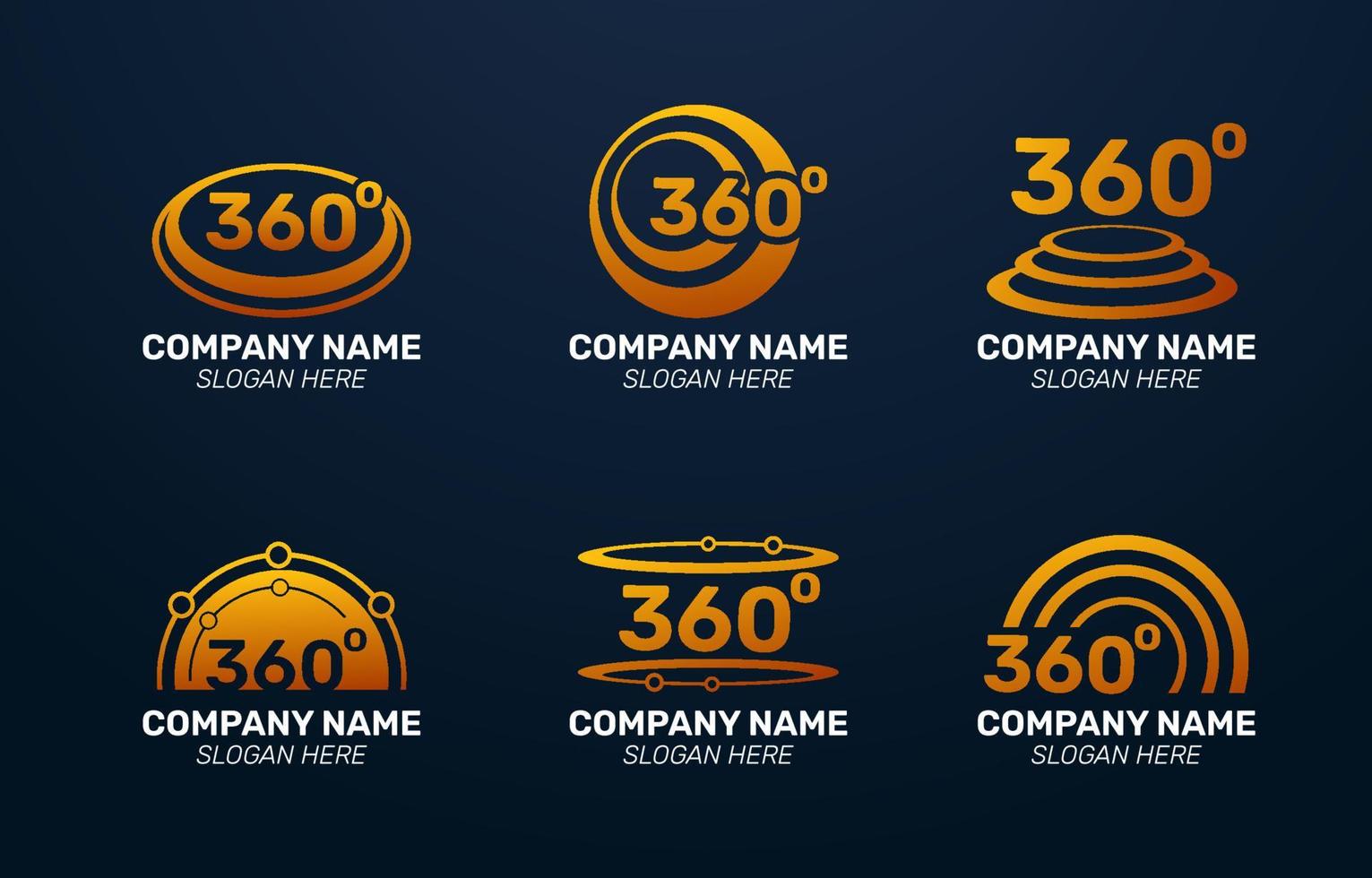 360 Technology Logo Set vector