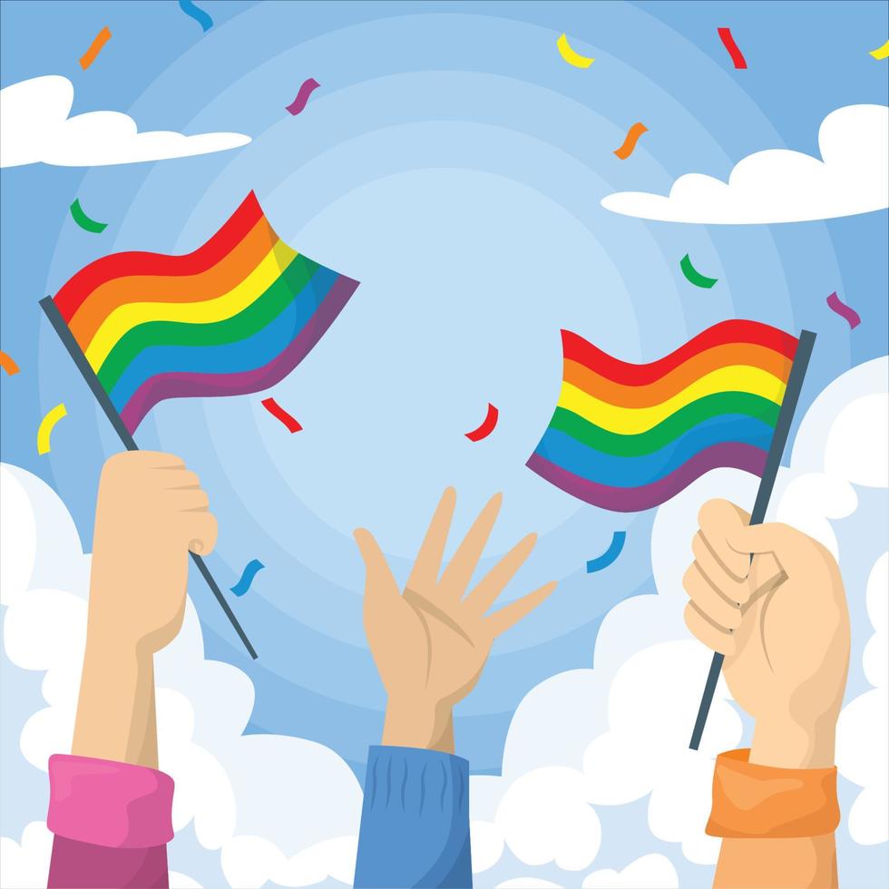 Celebrating Pride Month vector