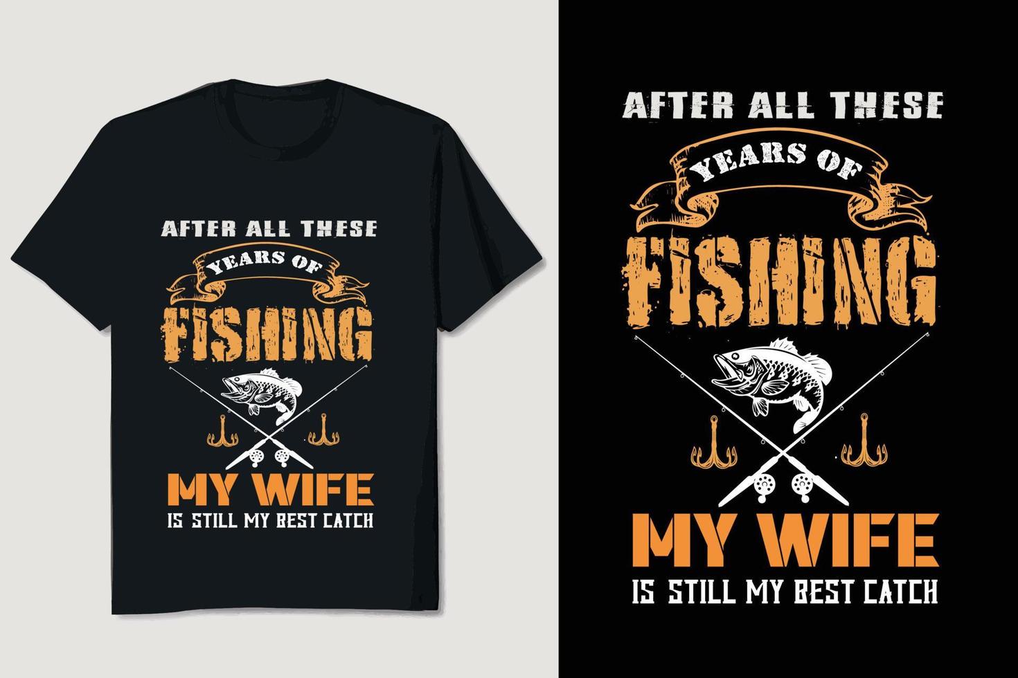 Fishing T-shirt Design 01 vector