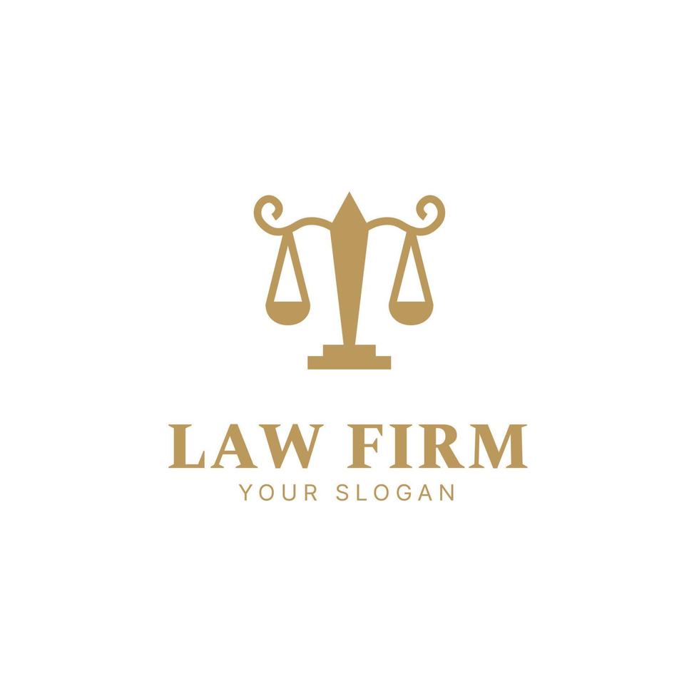 Lawyer logo design template, law firm, justice logo, law logo for lawyers and courts vector