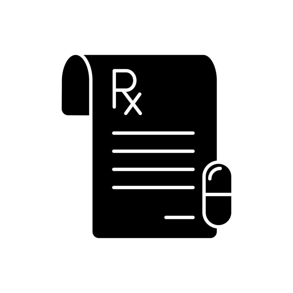 prescription and medicine icon vector