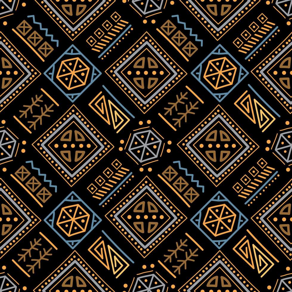 patrón sin fisuras de patchwork maya. fondo multicolor brillante vector