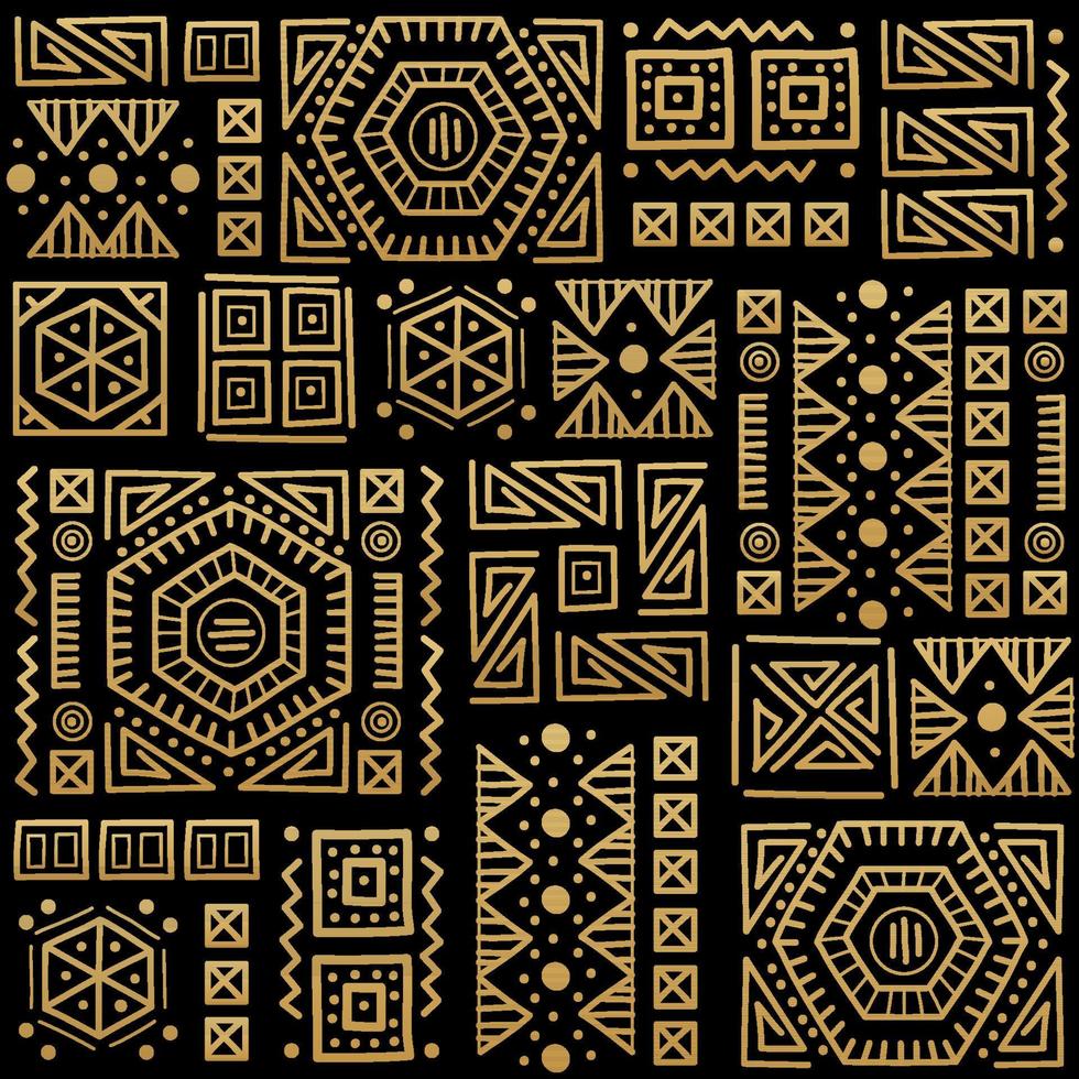 Mayan patchwork seamless pattern. Bright multicolor background vector