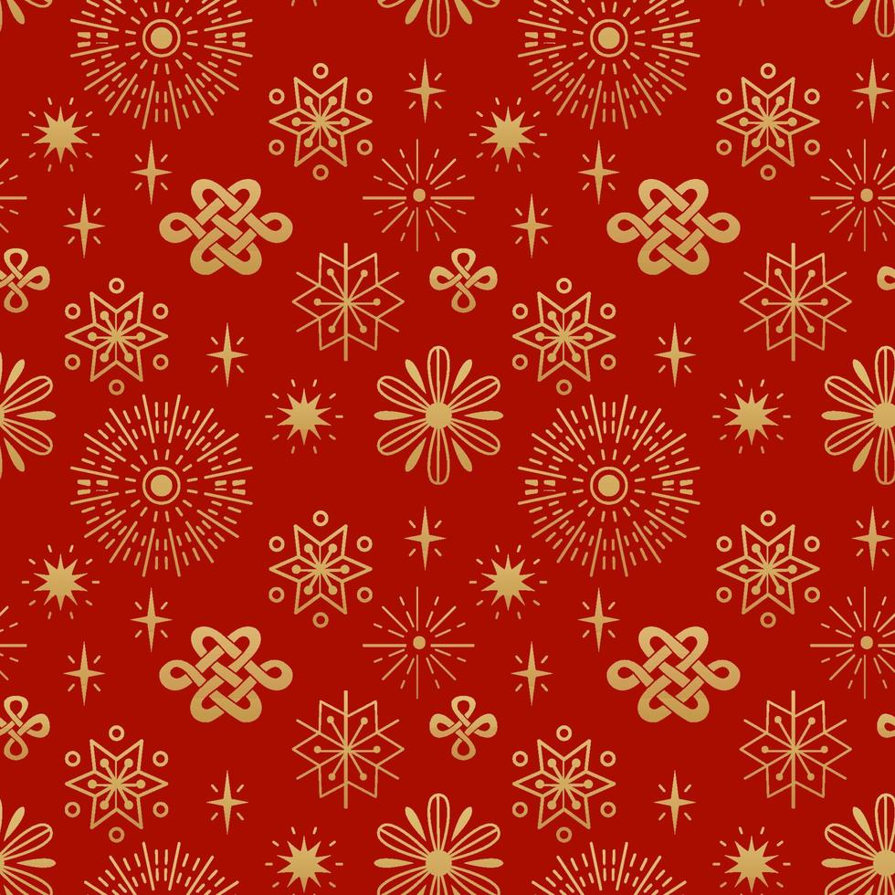 Chinese traditional oriental ornament background, pattern seamless vector