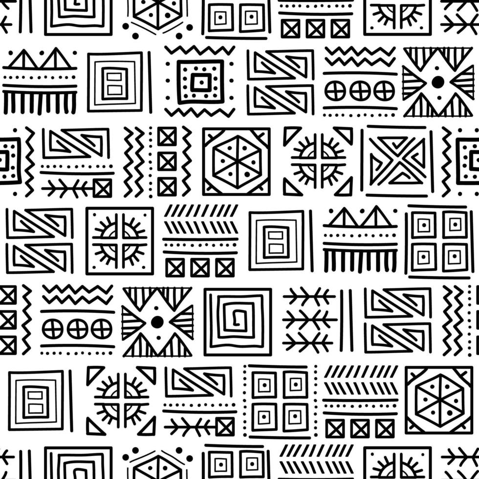 Mayan patchwork seamless pattern. Bright multicolor background vector